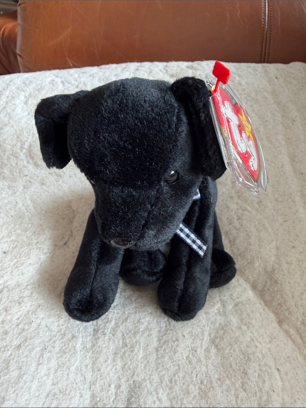 Ty Beanie Baby Nwt Black Plush Lab Luke